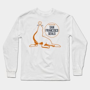 Defunct San Francisco Seals Baseball Mascot Long Sleeve T-Shirt